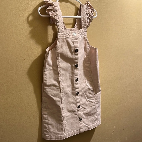 Jessica Simpson Pink Button-Down Dress with Ruffle Straps - Picture 1 of 4